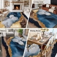 thumbnail image 5 of 6'x9' Area Rugs, Navy Blue Yellow Indoor Outdoor Area Rug for Living Room Bedroom, Art Abstract Vintage Modern Washable Bathroom Rugs Kitchen Floor Carpet Mats Home Decor Aesthetic, 5 of 8