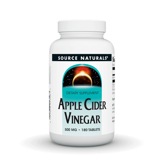 Source Naturals Apple Cider Vinegar 500 MG 180 Vegan Tablets