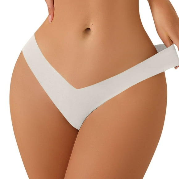 Ketyyh-chn99 Thongs Underwear for Women Fashion Panties for Women Low Rise Cotton Stretch Bikini Underwear White,XL