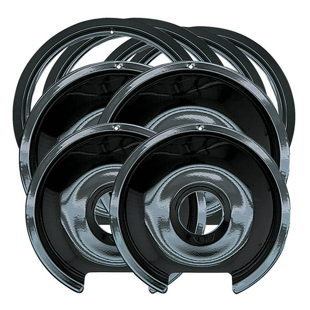 Range Kleen 8Piece Drip Pan and Trim Ring, Style D fits Hinged