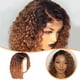 thumbnail image 2 of Peluca pequeña rizada, pelucas europeas y pelucas para mujer, color degradado, pelo corto y rizado, peluca sintética, 2 of 2