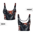 thumbnail image 6 of Uemuo Modern USA Deer Head Pattern Women's Sports Bra - High Impact Support, Breathable, and Comfortable Athletic Bra for Running, Yoga, and Workouts, 6 of 9