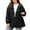 Black, variant on Diufon Women's Raincoats Plus Size Waterproof Rain Jackets with Hood Lightweight Windbreaker Outdoor Trench Coat