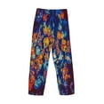 thumbnail image 5 of Balery Men'S Colorful Fall Leaves Pants,Sleepwear Pants,Pajama Pants,Pj Bottoms Drawstring And Pockets-Small, 5 of 9