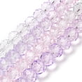 thumbnail image 2 of 20Strand Transparent Painted Glass Beads Strands Faceted Rondelle Colorful 8x6.5mm Hole: 1mm 63pcs/strand 16.14''(41cm) Material Glass, 2 of 5