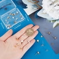 thumbnail image 3 of 20 pendientes planos y redondos con aro chapados en oro de 18 quilates y plata de ley 925, accesorios para hacer joyas., 3 of 9
