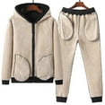 thumbnail image 5 of guisaled Men Sweatsuits Sets Sherpa Lined Fleece Tracksuits 2 Piece Hoodeis Full Zip Sweatsuits Set Winter Warm Sweatpants Suits Outfit Clearance, 5 of 9