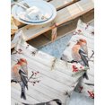 thumbnail image 2 of Pack of 2 Outdoor Pillow Covers, Christmas Robins on Pine Tree Winter Berry Wood Grain Waterproof Square Throw Pillowcase Cushion Decorative Pillow Covers for Couch Patio Tent, 26x26 in, 2 of 6