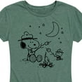thumbnail image 3 of Peanuts - Snoopy Camping - Women's Short Sleeve Graphic T-Shirt, 3 of 6