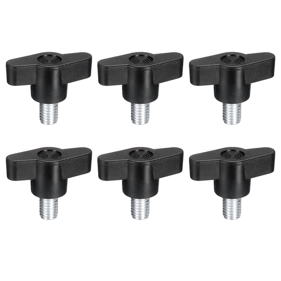6Pack Metric Carbon Steel Clamping Screw Knob t Shaped Thumb Screws M8 x 12mm