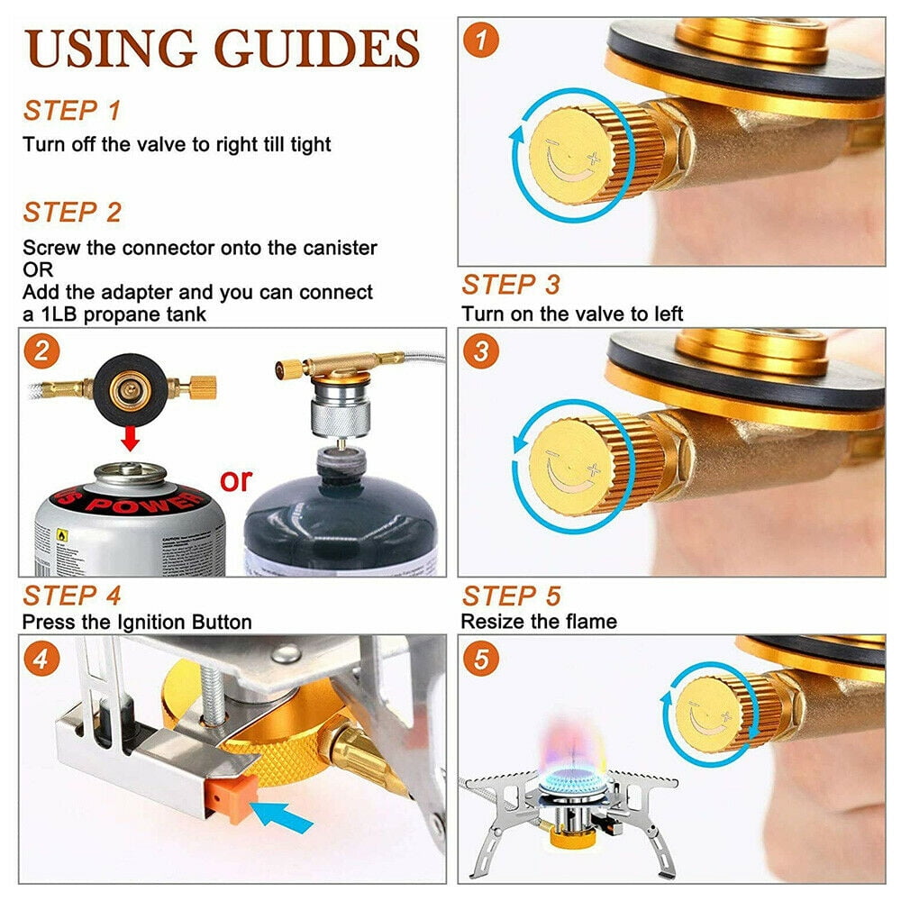 Portable Gas Propane Stoves Camping Stoves Outdoor Hiking Picnic Burner Cooking
