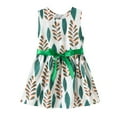 thumbnail image 2 of Vestido Para Niñas, Ropa Para Niñas Pequeñas, Vestido De Vacaciones Con Estampado De Flores De Verano Para Niños Pequeños, Falda Con Tirantes, Vestido Floral Verde Odeerbi  LM103-8460, 2 of 8