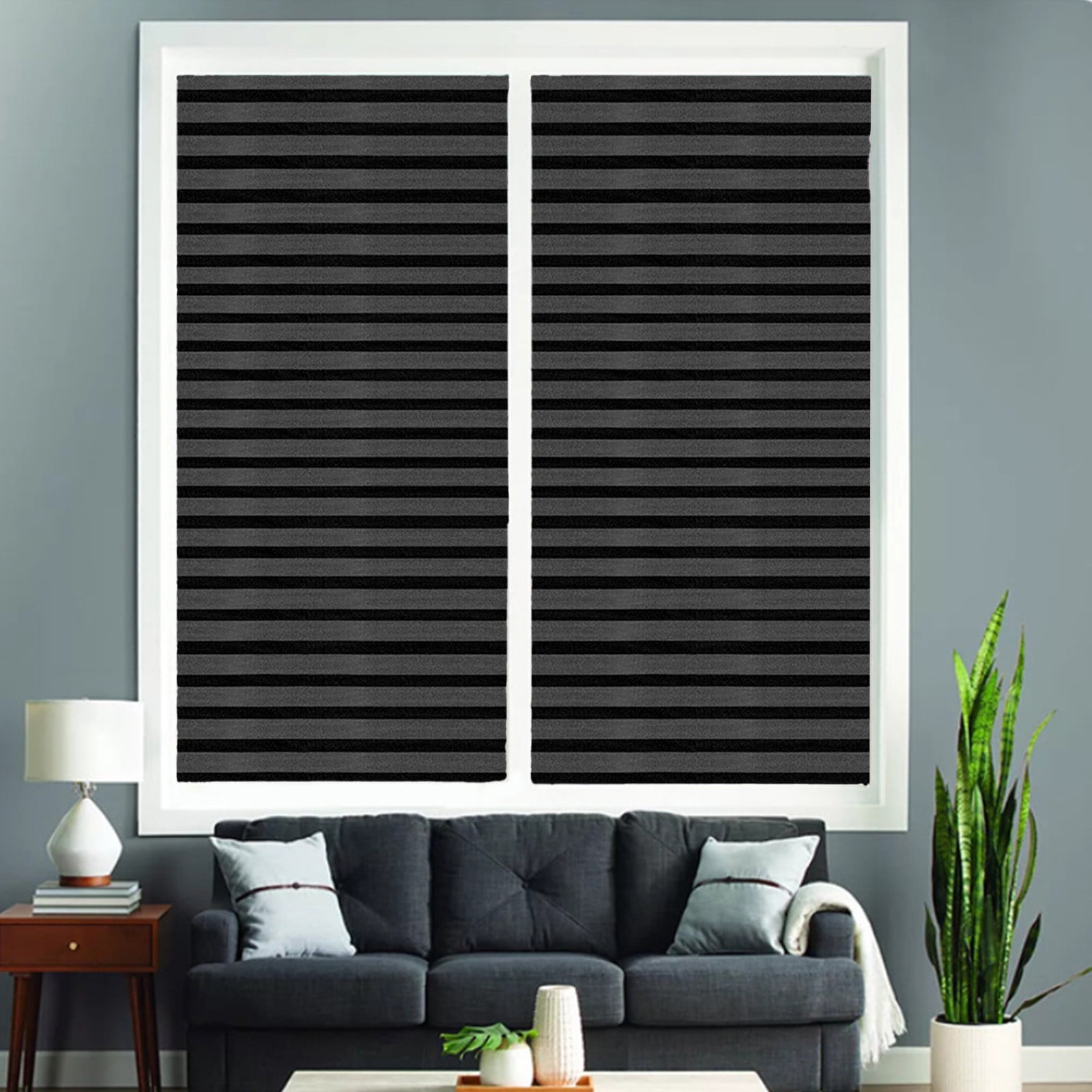 3Pcs Window Blinds Cordless Blackout No Drill Cut to Size Clip On Stick On Self Adhesive Temporary Blinds Pleated Paper Blinds for Windows Doors Shades for Home Nursery Bedroom Kitchen Bathroom