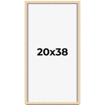 20x38 Frame Beige Real Wood Picture Frame Width 0.75 inches | Interior Frame Depth 0.5 inches |