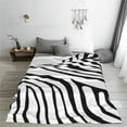 thumbnail image 6 of Leopard Print Blanket Zebra Print Black and White Fleece Throw for Bed Sofa Travel and Camping, Super Soft Cozy Fluffy Plush Cheetah Print Blanket for All Seasons, 6 of 10