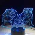 thumbnail image 2 of 3d Night Light3d Illusion Lamp Pug Dog Family Night Light Baby Animal Bulldog Luces LED Lámparas de mesa para decoración del hogar Lámpara de decoración con Touch For Best Feliz Sencillez, 2 of 4