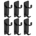 thumbnail image 3 of Lzvxtym Self-Adhesive Hooks,Stainless Steel Wall Hooks for Hanging Coat, Towel, Bag, Backpack, Keys,No Drill Purse Hangers for Wall, Door, Bathroom, Closet, Kitchen - 6.6 lb Strong Hold,Black,6 Pack, 3 of 10