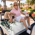 thumbnail image 3 of Golf Cart Seat Covers for 2 Seater,Green Leaves Microfiber Cart Seat Towel Blanket,Watercolor Spring Eucalyptus Branches Absorbent Breathable Non Slip Bench Seats Protector for Golf Course 51"x31", 3 of 9
