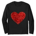 thumbnail image 4 of yillto Women Crewneck Sweatshirts Lightweight Casual Long Sleeve Shirts Heart Graphic Ladies Tops, 4 of 4