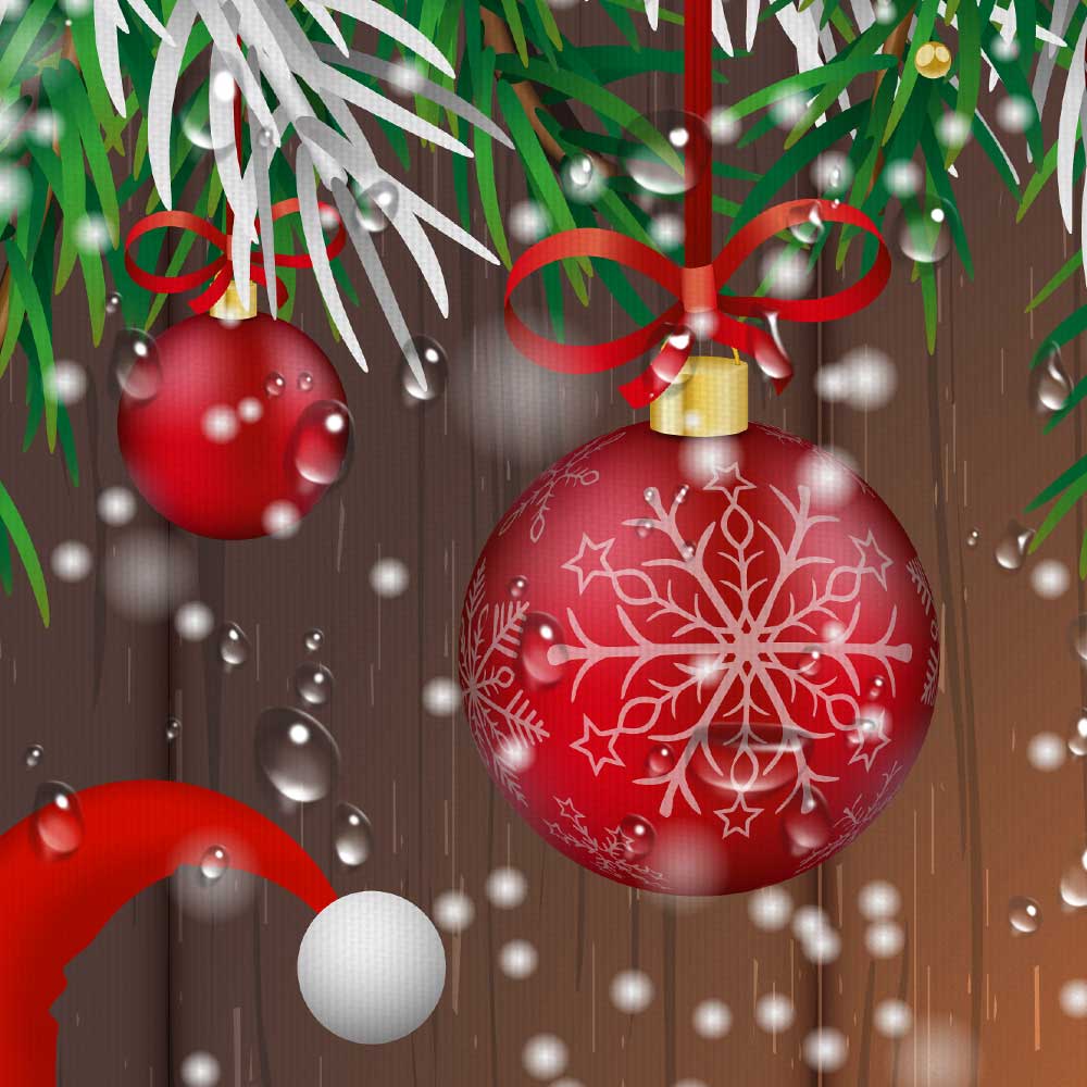 GNOME Duschvorhang 'Let It Snow' – Weihnachtsdesign, 183 X 183 Cm, Wasserabweisend & Mit Haken