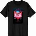 thumbnail image 4 of It Chapter 2 Pennywise Glow Fan Poster Men's Black Crew Neck Short Sleeve Tee-Small, 4 of 6