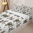 thumbnail image 3 of Erosebridal Camouflage Duck Pattern Zipper Full Size Comforter Sets with Fitted Sheet and 2 Pillowcases,Hunting Bow Print Zipper Bedding Set,Green Brown White,Reversible, 3 of 6