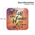 thumbnail image 3 of Disketp Not All Who Wander Are Lost Funny Coasters,6 Pcs Leather Coasters With Holder, Perfect Housewarming Hostess Gifts,Protect Furniture From Water Marks Scratch And Damage, 3 of 9