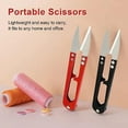 thumbnail image 5 of Set Of 2 Sewing Scissors, U-Shaped Yarn Shears Embroidery Mini Shears Trimmer For Sewing Sewing Diy Craft Supplies, Red + Black, 5 of 6