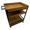 thumbnail image 2 of Benzara Wood and Metal Bar Cart, 2 of 8