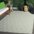 thumbnail image 2 of SAFAVIEH Sunset Jenelle Geometric Indoor/Outdoor Area Rug, Light Green/Yellow, 6'7" x 6'7" Square, 2 of 11