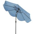 thumbnail image 1 of Patiojoy 9 FT Patio Umbrella Outdoor Double Top Umbrella with Ruffled Edges Push Button Tilt Crank 8 Ribs Fade-resistant Market Umbrella Navy, 1 of 9
