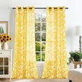 thumbnail image 1 of Cortinas transparentes XTMYI amarillas de 213 cm de longitud para sala de estar, 1 of 9