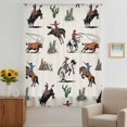 thumbnail image 2 of Western Cowboys Sheer Curtains 72 Inches Long, Beige Vintage Country Cactus Light Filering Curtains, Breathable Simi Curtain Privacy Drapes for Living Room Bedroom Lightweight Window Treatment, 2 of 9