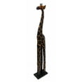thumbnail image 2 of 39 Inch Hand Carved Wooden Giraffe Sculpture Safari Home Decor Figurine Statue, 2 of 4