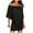 Black, variant on Leesechin Women's Dresses Off Shoulder Ruffles Night Club Bodycon Mini Dress