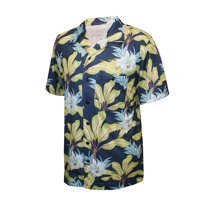 Monterey Club Men's Tropical Paradise Print Camp Casual Golf Polo Shirt #1531