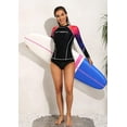 thumbnail image 3 of Women's Gradient Long Sleeve Rash Guard Sun Protection UPF 50+ Swimsuit Shirt Tops, 3 of 5