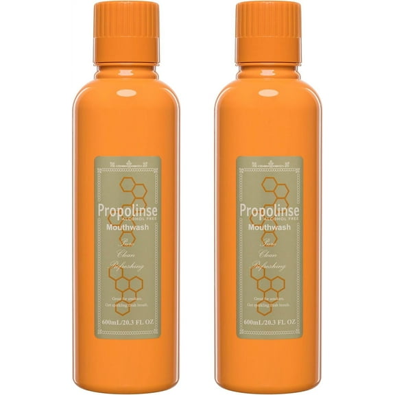 Propolinse Mouth Wash Pure, Pack of 2 (600ml / 20.3 Fluid Ounce)