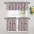 thumbnail image 3 of GlowSol 54"W x 15"L Kitchen Valance Curtain Farmhouse Animals Blackout Valance for Small Windows, Brown, 1 Panel, 3 of 8
