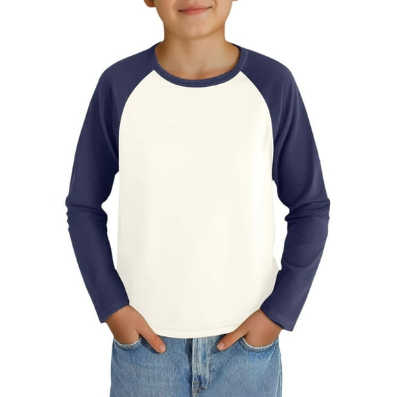 Grblisyd Boys Tops Size 10-12 Raglan Long Sleeve Shirts Fall Cute Black Shirts Size 10-12 Kids Crewneck Tee Shirt Trendy Plain Teen Boys Clothes ,Beige 5-6Y