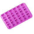thumbnail image 2 of Molde de chocolate con forma de hueso, 18 piezas, molde para galletas con forma de hueso de perro, molde para jabón de manos, molde para pudín con rejilla de hielo (púrpura), 2 of 5