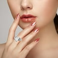 thumbnail image 2 of Anillo floral abierto ajustable para mujer, joyería minimalista con estilo, diseño único y elegante para uso diario, fiestas y citas, 2 of 8