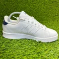 thumbnail image 4 of Adi-das Advantage Mens Size 7 White Blue Athletic Walking Leather Shoes Sneakers, 4 of 6
