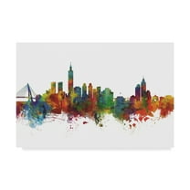 Trademark Fine Art 'Taipei Taiwan Skyline II' Canvas Art by Michael Tompsett