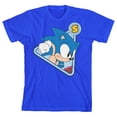 thumbnail image 6 of Sonic The Hedgehog Triangle Frame Youth Royal Blue Crew Neck Short Sleeve T-shirt-XL, 6 of 7