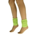 thumbnail image 6 of Cotton Leg Warmers for Women Almond Green 1 Pair Knitted Retro, 6 of 8