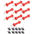 thumbnail image 4 of Insulated Fence Handle, With 10Pcs Insulators Red Fence Handle Handles Red ABS Heat/Cold- Electric Fence Handle 10Pcs  For Professional For Outdoor, 4 of 8