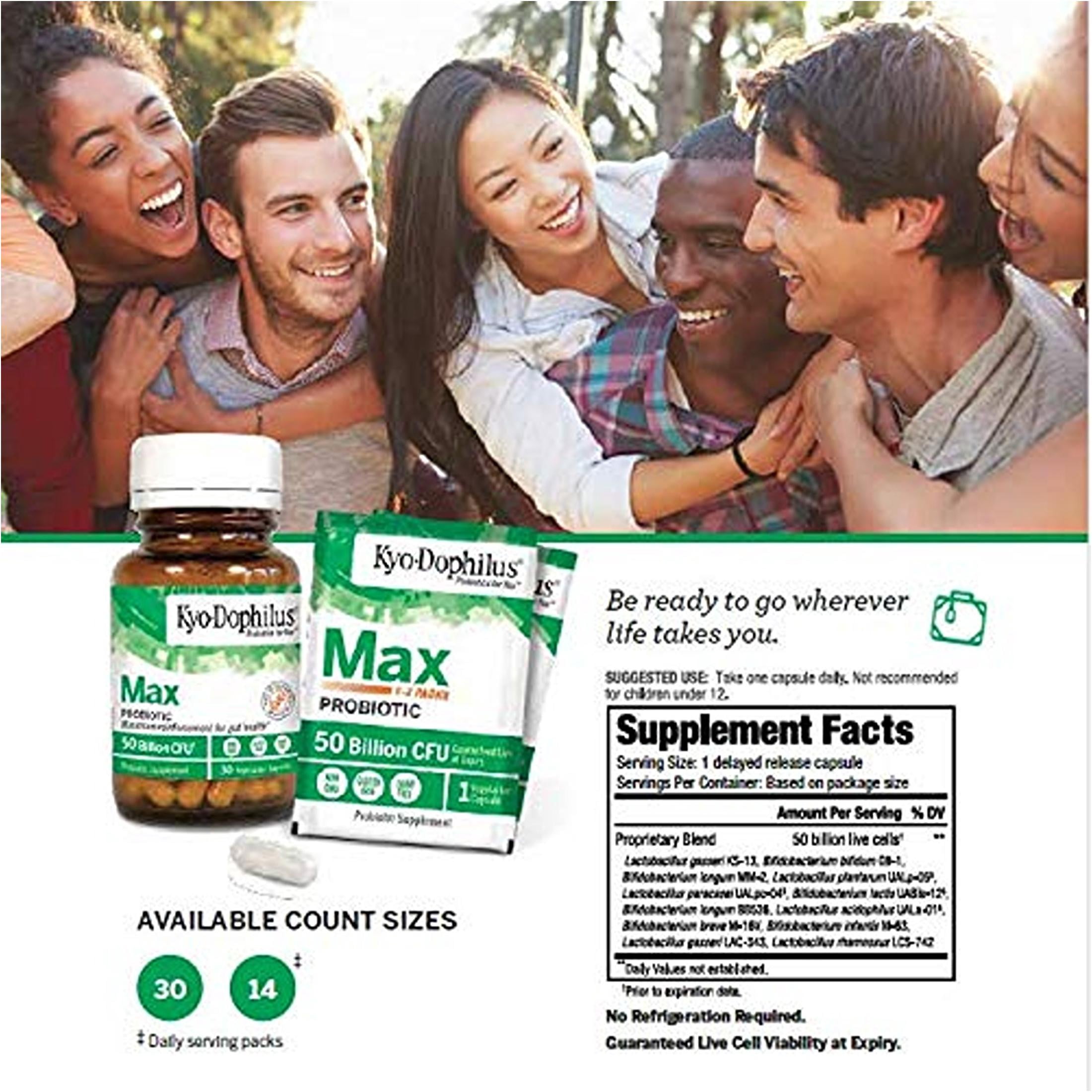 Max Probiotic, Maximum reinforcement for gut health*, 30 capsules
