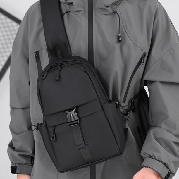 Lisbinx - Bolso de pañales moderno, unisex, ligero, antirrobo, impermeable, cruzado, para correr, festivales, uso diario