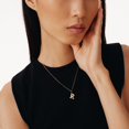 thumbnail image 2 of 14K Solid Gold Custom Block Letter "P" Pendant for Women | 14K Real Gold Initial Charm | 14K Gold Initial Necklace Pendant | 14K Gold Personalized Jewelry | Gift for Anniversary, Pendant Only C87, 2 of 2